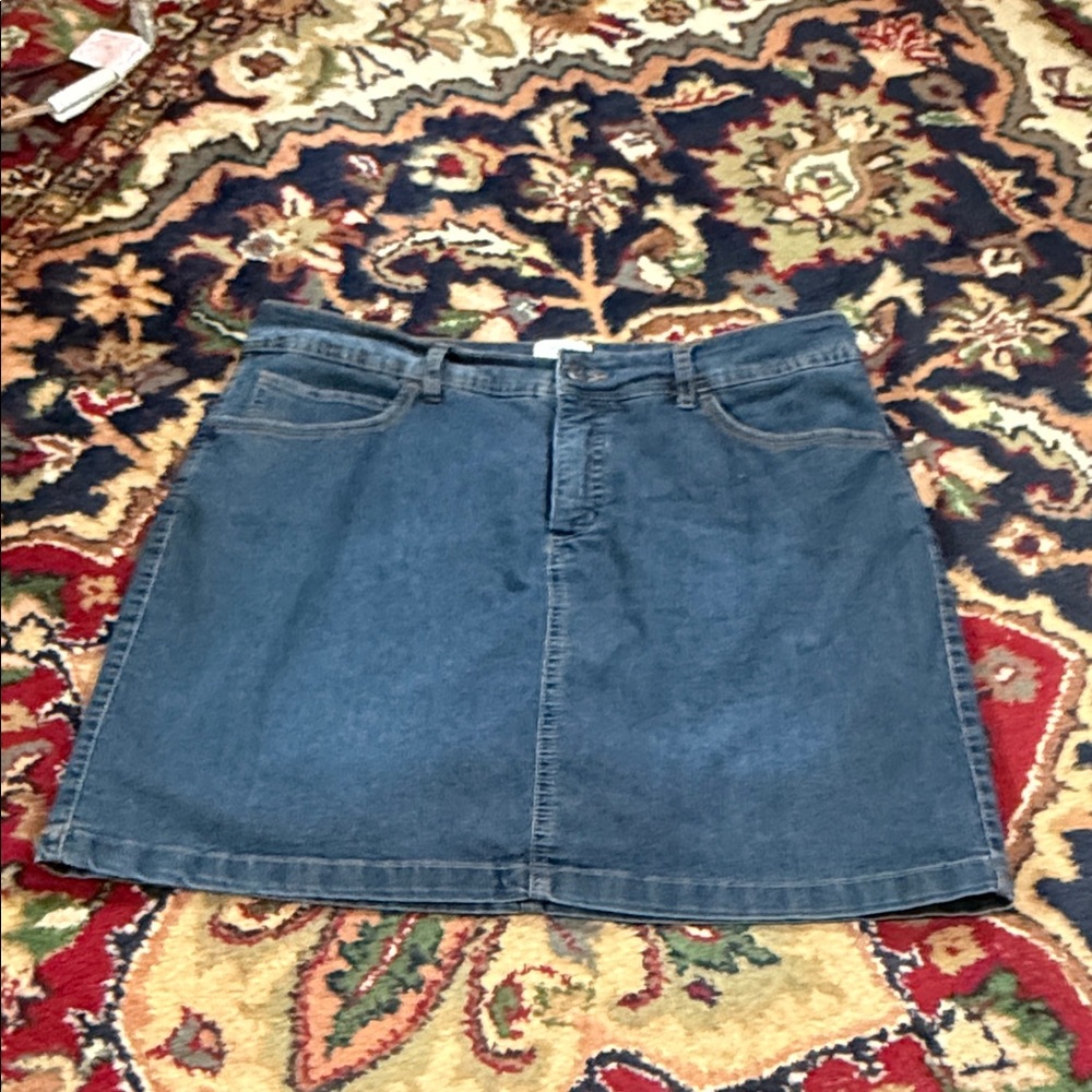 St. John's Bay Classic Blue Denim Mini Skirt…WITH SHORTS UNDERNEATH